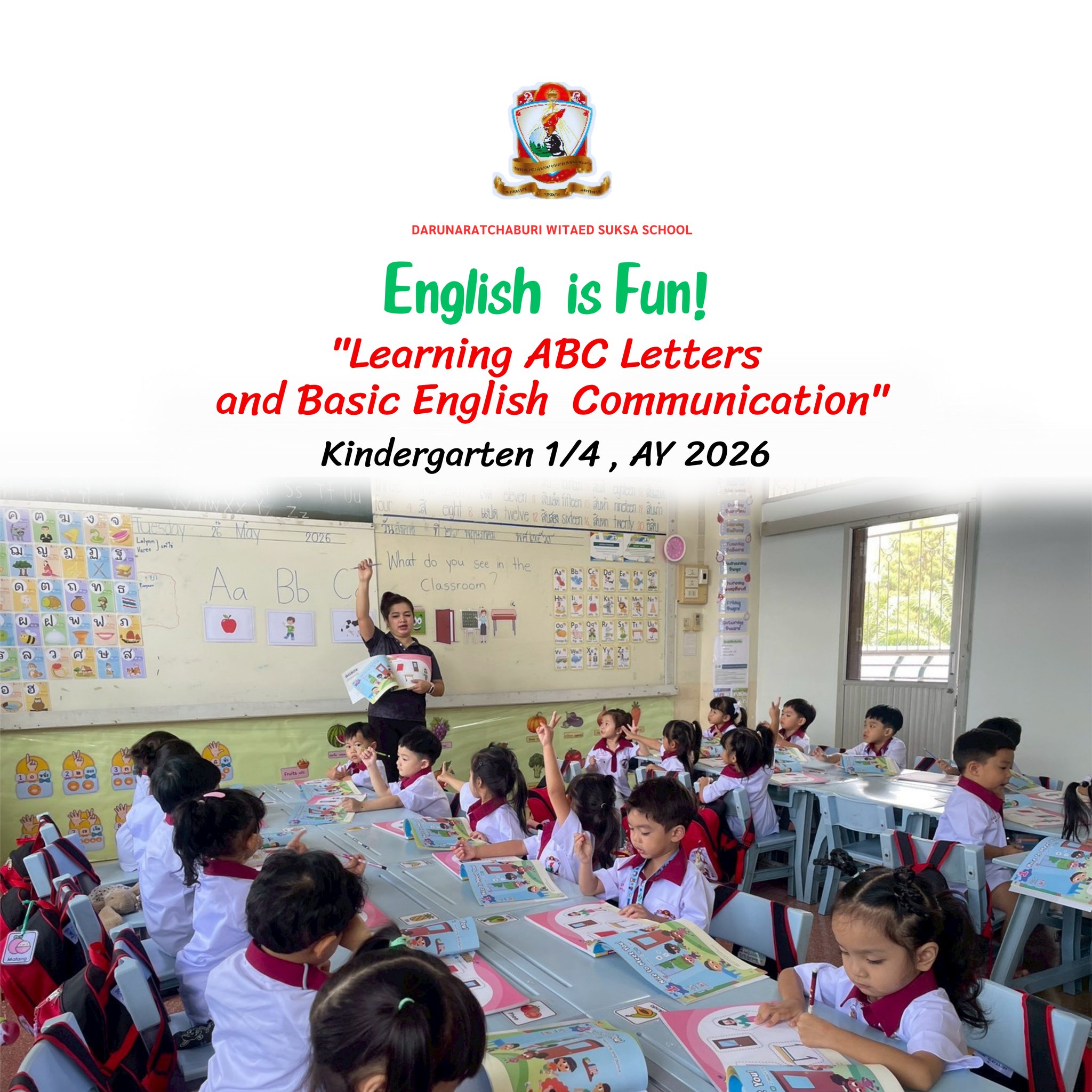 "Learning ABC Letters and Basic English Communication"